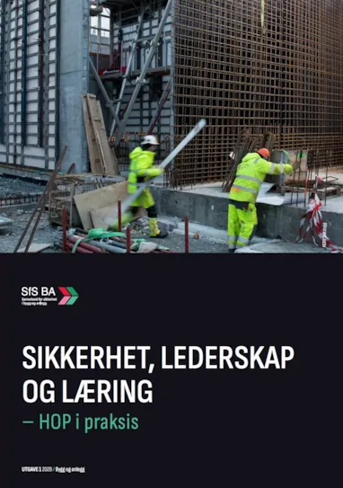 Trykk på bildet for å lese veilederen:  Sikkerhet, lederskap og læring. Hop i praksis – SfS BA